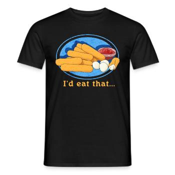 Mozzarella Sticks Käseliebhaber Geschenk - Männer T-Shirt - Schwarz - Vorne - AI Model Male 178 light (178cm)