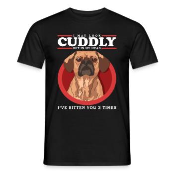 Puggle Hunde Hundebesitzer Hundehalter Geschenk - Männer T-Shirt - Schwarz - Vorne - AI Model Male 178 light (178cm)
