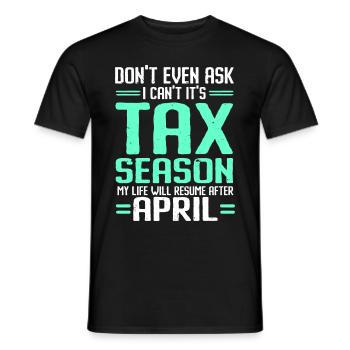 Tax Day CPA Accountant - Men's T-Shirt - black - Front - AI Model Male 178 light (178cm)