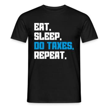 Tax Day CPA Accountant - Men's T-Shirt - black - Front - AI Model Male 178 light (178cm)