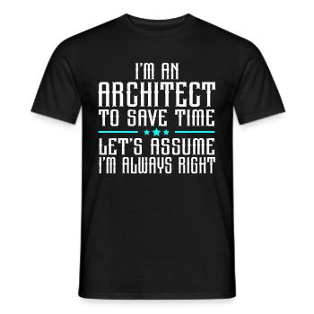 Architect Architecture - Men's T-Shirt - black - Front - AI Model Male 178 light (178cm)