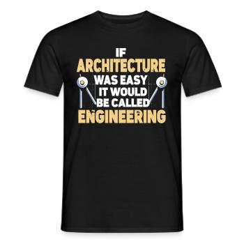 Architect Architecture - Men's T-Shirt - black - Front - AI Model Male 178 light (178cm)