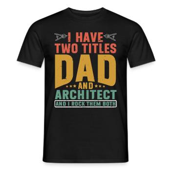 Architect Architecture - Men's T-Shirt - black - Front - AI Model Male 178 light (178cm)