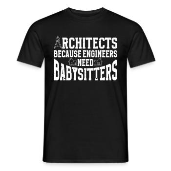 Architect Architecture - Men's T-Shirt - black - Front - AI Model Male 178 light (178cm)