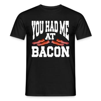 You Had Me At Bacon - Men's T-Shirt - black - Front - AI Model Male 178 light (178cm)