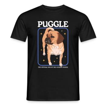 Puggle Dog Owner Dog Owner Gift - Men's T-Shirt - black - Front - AI Model Male 178 light (178cm)