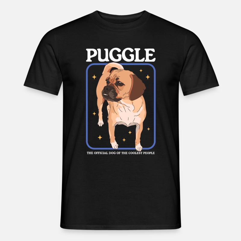 Puggle Hundebesitzer Hundehalter Geschenk - Männer T-Shirt - Schwarz