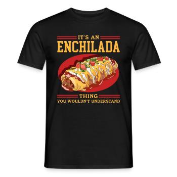 Enchilada Mexican Food Enchiladas Gift - Men's T-Shirt - black - Front - AI Model Male 178 light (178cm)