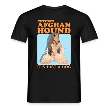 Afghan Greyhound Dog Dog Owner Gift - Men's T-Shirt - black - Front - AI Model Male 178 light (178cm)