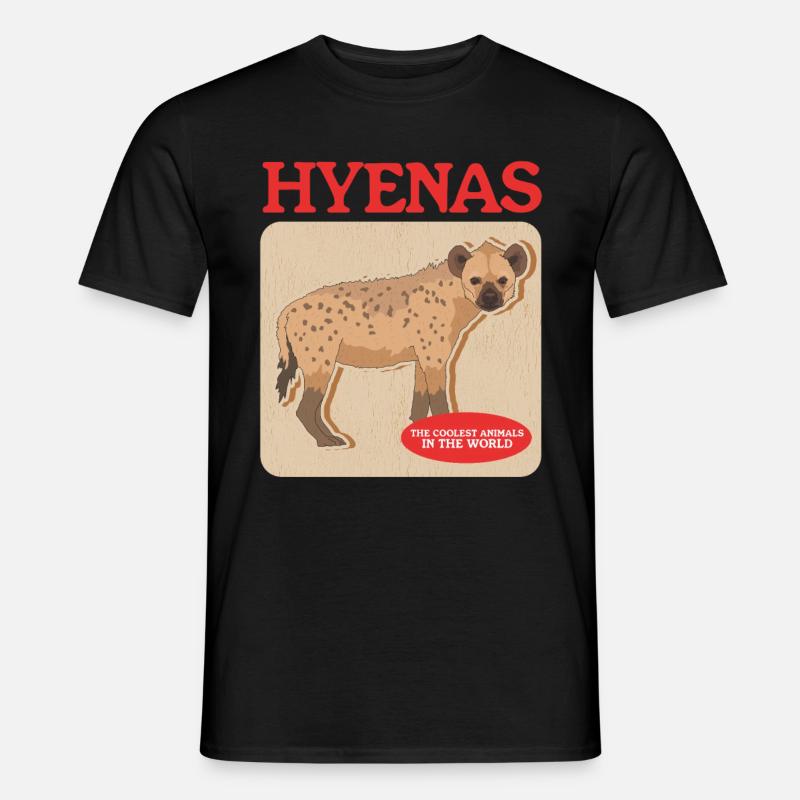 Hyäne Tüpfelhyäne Hyänen Geschenk - Männer T-Shirt - Schwarz