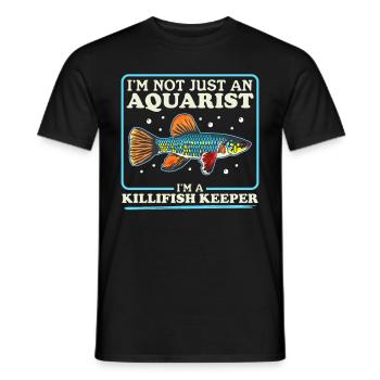 Killifish Fish Egg-laying Toothcarp Gift - Men's T-Shirt - black - Front - AI Model Male 178 light (178cm)