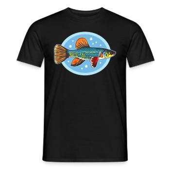 Killifish Egg-laying Toothcarp Fish Gifts - Men's T-Shirt - black - Front - AI Model Male 178 light (178cm)