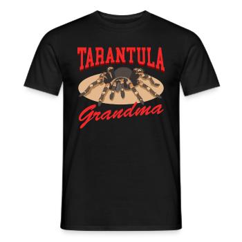 Tarantulas Granny Tarantula Spider Gift - Men's T-Shirt - black - Front - AI Model Male 178 light (178cm)