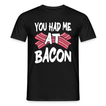 You Had Me At Bacon - Men's T-Shirt - black - Front - AI Model Male 178 light (178cm)