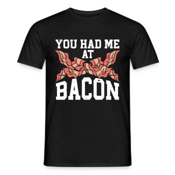 You Had Me At Bacon - Men's T-Shirt - black - Front - AI Model Male 178 light (178cm)