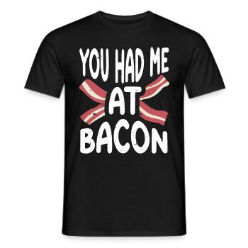 You Had Me At Bacon - Men's T-Shirt - black - Front - AI Model Male 178 light (178cm)