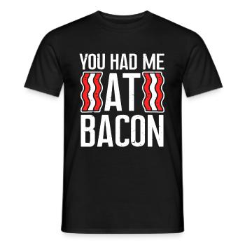 You Had Me At Bacon - Men's T-Shirt - black - Front - AI Model Male 178 light (178cm)