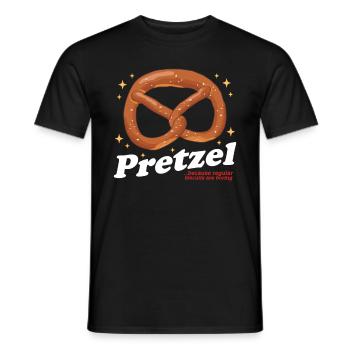 Bretzel Bretzels Cadeau d’amoureux des bretzels - T-shirt homme - noir - Devant - AI Model Male 178 light (178cm)