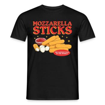 Mozzarella Sticks Käseliebhaber Geschenk - Männer T-Shirt - Schwarz - Vorne - AI Model Male 178 light (178cm)