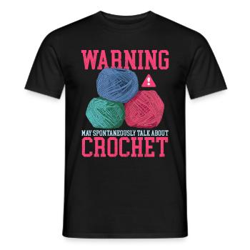 Crochet Crochet Crochet Crochet Fil Cadeau - T-shirt homme - noir - Devant - AI Model Male 178 light (178cm)