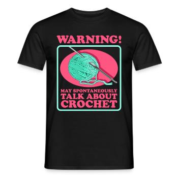 crochet crochet crochet crochet cadeau - T-shirt homme - noir - Devant - AI Model Male 178 light (178cm)