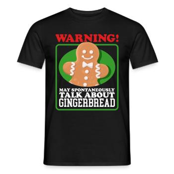Lebkuchen Lebkuchenmann Lebkuchenmänner Geschenk - Männer T-Shirt - Schwarz - Vorne - AI Model Male 178 light (178cm)