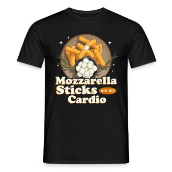 Mozzarella Sticks Käseliebhaber Geschenk - Männer T-Shirt - Schwarz - Vorne - AI Model Male 178 light (178cm)