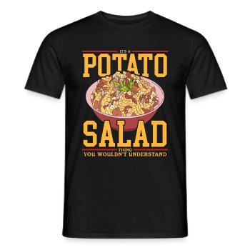 Kartoffelsalat Erdäpfelsalat Geschenk - Männer T-Shirt - Schwarz - Vorne - AI Model Male 178 light (178cm)