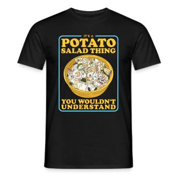 Kartoffelsalat Härdöpfelsalat Geschenk - Männer T-Shirt - Schwarz - Vorne - AI Model Male 178 light (178cm)