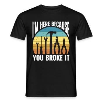Electrician - Männer T-Shirt - Schwarz - Vorne - AI Model Male 178 light (178cm)