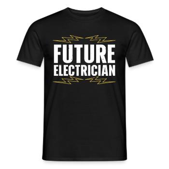 Électricien - T-shirt homme - noir - Devant - AI Model Male 178 light (178cm)