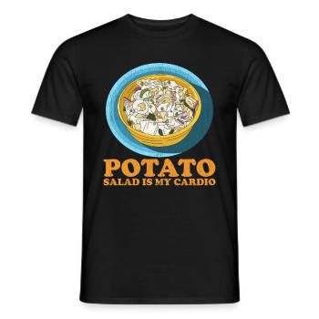 Salade de pommes de terre Cadeau de salade de pommes de terre - T-shirt homme - noir - Devant - AI Model Male 178 light (178cm)