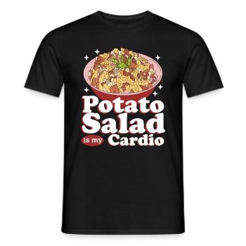 Salade de pommes de terre Härdöpfelsalat Cadeau - T-shirt homme - noir - Devant - AI Model Male 178 light (178cm)