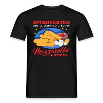 Mozzarella Sticks Käseliebhaber Geschenk - Männer T-Shirt - Schwarz - Vorne - AI Model Male 178 light (178cm)