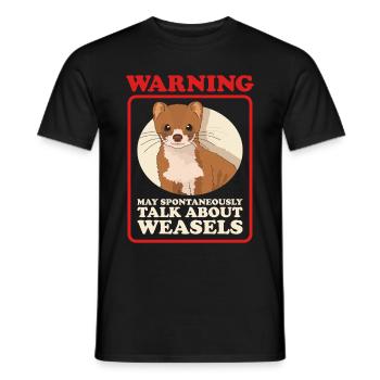 Weasel Dwarf Weasel Small Weasel Gift - Men's T-Shirt - black - Front - AI Model Male 178 light (178cm)