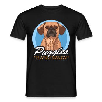 Puggle Hundebesitzer Hundehalter Geschenk - Männer T-Shirt - Schwarz - Vorne - AI Model Male 178 light (178cm)