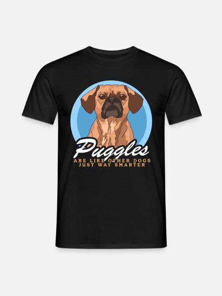 Puggle Hundebesitzer Hundehalter Geschenk - Männer T-Shirt - Schwarz