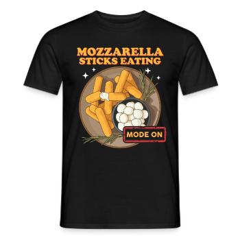 Mozzarella Sticks Cheese Lover Gift - Men's T-Shirt - black - Front - AI Model Male 178 light (178cm)