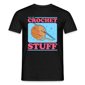 Crochet Crochet Crochet Crochet Fil Cadeau - T-shirt homme - noir - Devant - AI Model Male 178 light (178cm)