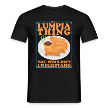 Lumpia Spring Rolls Loempia Gift - Men's T-Shirt - black - Front - AI Model Male 178 light (178cm)