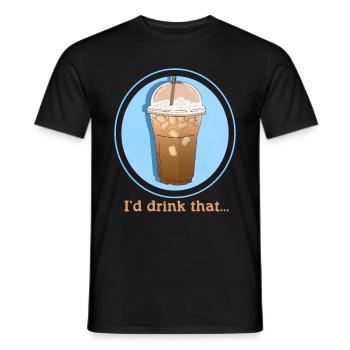 Iced Coffee Coffee Lover Iced Coffee Gift - Men's T-Shirt - black - Front - AI Model Male 178 light (178cm)