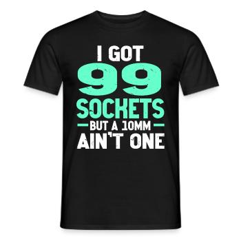 Mécanicien J’ai 99 douilles mais un 10mm n’en est pas un - T-shirt homme - noir - Devant - AI Model Male 178 light (178cm)