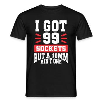 Mécanicien J’ai 99 douilles mais un 10mm n’en est pas un - T-shirt homme - noir - Devant - AI Model Male 178 light (178cm)