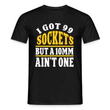 Mécanicien J’ai 99 douilles mais un 10mm n’en est pas un - T-shirt homme - noir - Devant - AI Model Male 178 light (178cm)