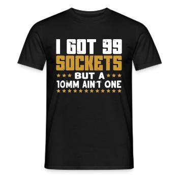 Mécanicien J’ai 99 douilles mais un 10mm n’en est pas un - T-shirt homme - noir - Devant - AI Model Male 178 light (178cm)