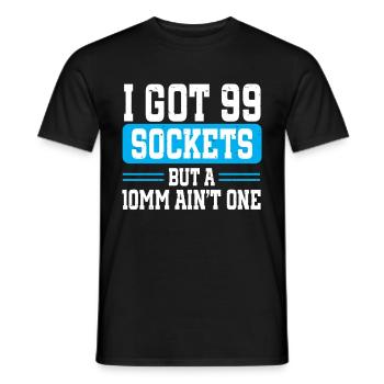 Mécanicien J’ai 99 douilles mais un 10mm n’en est pas un - T-shirt homme - noir - Devant - AI Model Male 178 light (178cm)