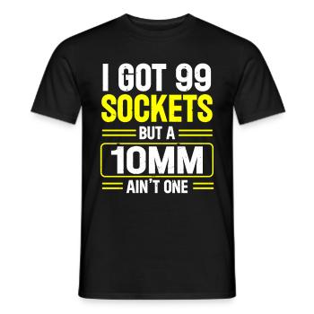 Mécanicien J’ai 99 douilles mais un 10mm n’en est pas un - T-shirt homme - noir - Devant - AI Model Male 178 light (178cm)
