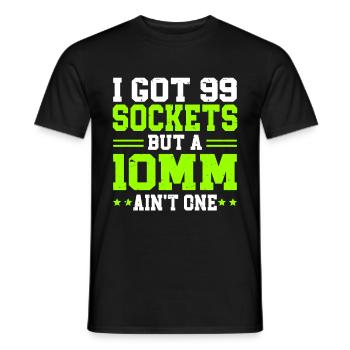 Mécanicien J’ai 99 douilles mais un 10mm n’en est pas un - T-shirt homme - noir - Devant - AI Model Male 178 light (178cm)