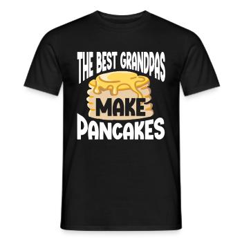 The Best Grandpas Make Pancakes Pancake Maker - Men's T-Shirt - black - Front - AI Model Male 178 light (178cm)