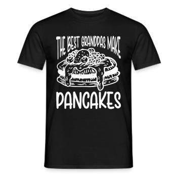 The Best Grandpas Make Pancakes Pancake Maker - Men's T-Shirt - black - Front - AI Model Male 178 light (178cm)